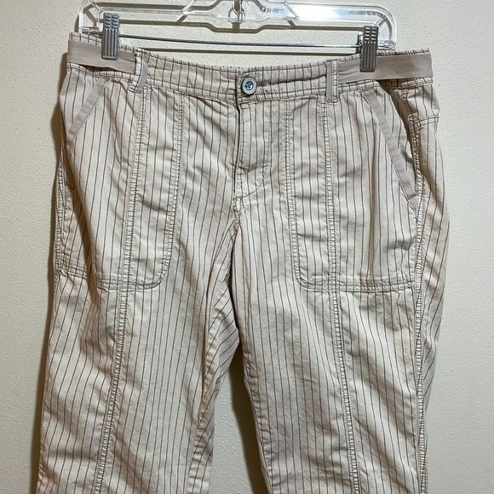 SOLD - Anthropologie Hei Hei Beachwalk Utility Stripe Neutral Pants Size 28 - Picture 6 of 13
